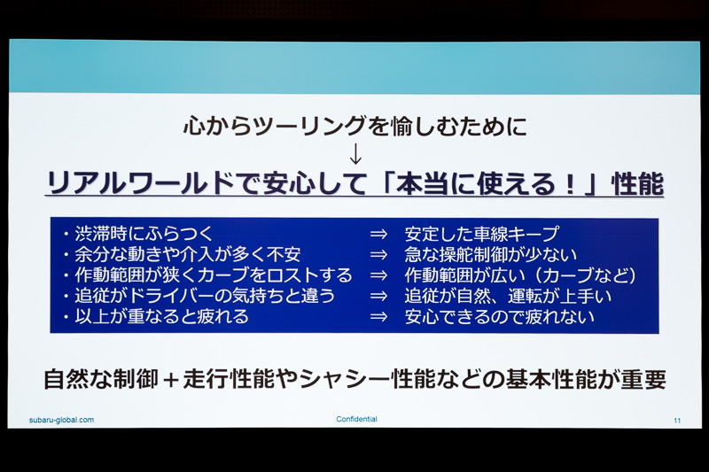 アイサイト・ツーリングアシストの位置づけ