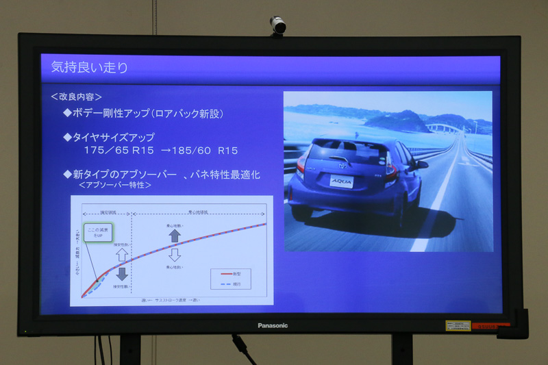 ボディ剛性を強化し、ショックアブソーバーに新規のバルブを採用。乗り心地に上質感を与えているという
