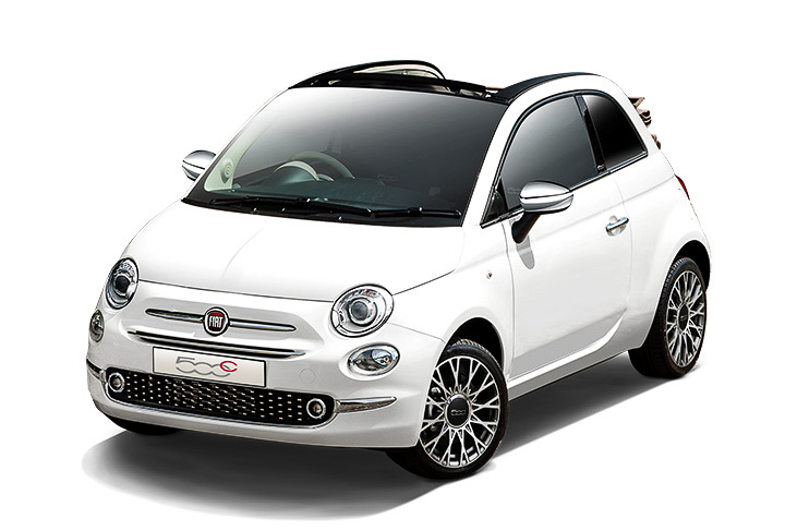 500C アイボリートップのフロントビュー