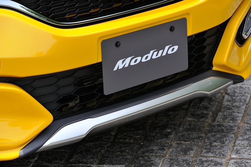 バンパー下部に付く高輝度シルバー仕上げのロアガーニッシュ フロントは標準バンパー用。2万1600円