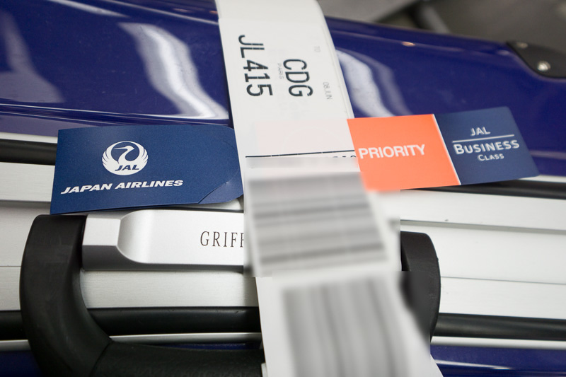 預け入れ手荷物にはこのようにプライオリティのタグをつけてもらえる