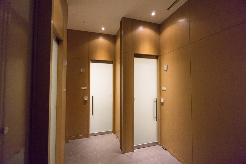 複数の部屋が用意されているシャワールーム