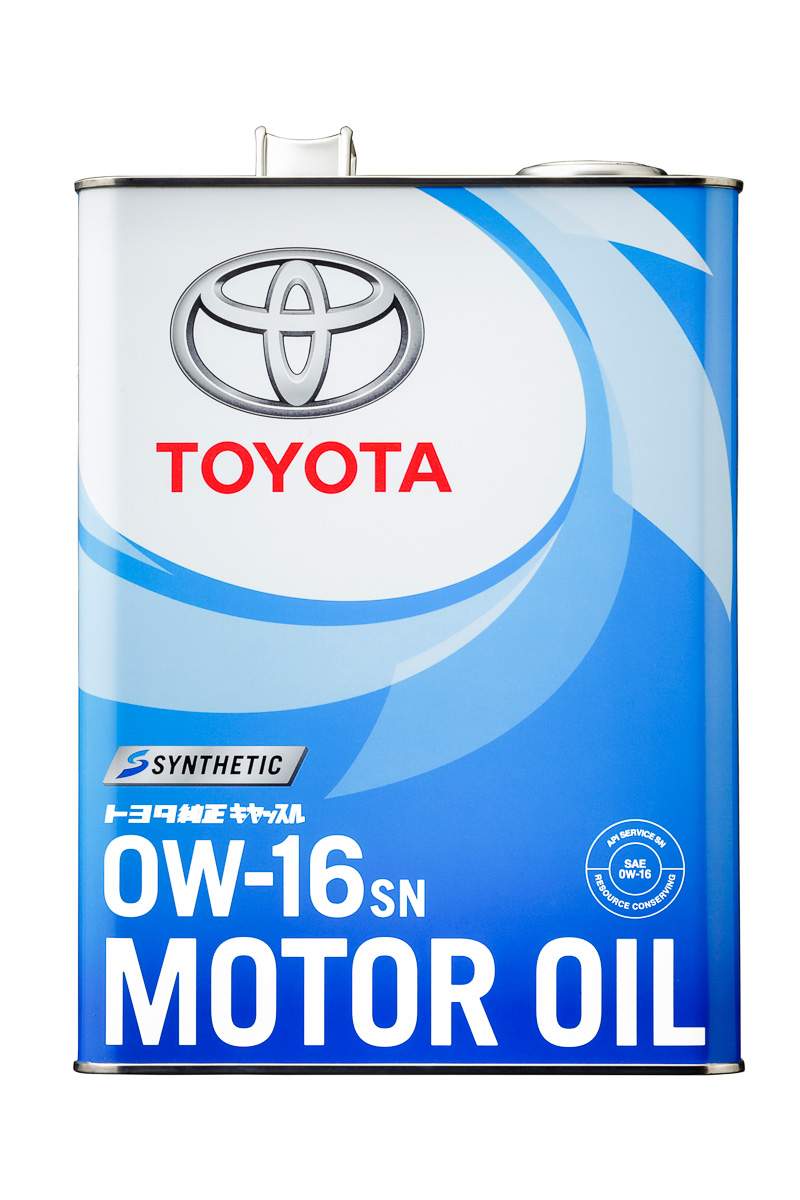 「トヨタ純正キヤッスルモーターオイル SN 0W-16」（3900円/4L缶）