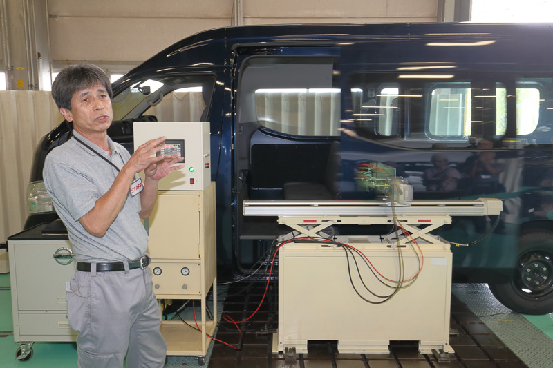 24時間連続の開閉テストのほか、力をかけたり斜めの場所での開閉といった通常とは異なるシーンでの負荷についてもチェックする