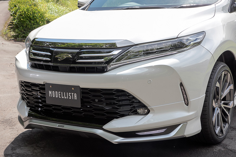 金属調スキッドプレートがセンターからサイドへ回り込んでいる。左右にLEDイルミネーションも配置。Ver.2もアゴ下が前方へ伸びるデザイン