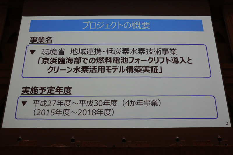 プロジェクトは2015年度から2018年度の4カ年事業として進められている