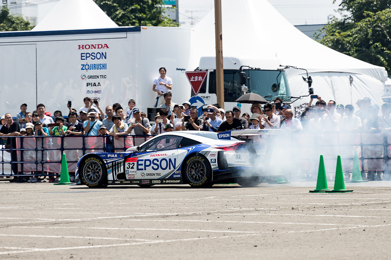 「EPSON HSV-010 GT」の迫力あるデモランも実施された「Enjoy Honda 2017 アクセスサッポロ」