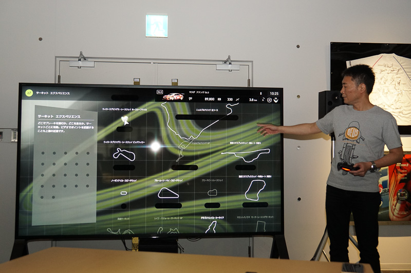 ツアーの中で山内氏は「グランツーリスモSPORT」についてプレゼンテーションを実施