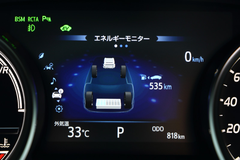 マルチインフォメーションディスプレイ（7.0インチTFTカラー）の表示例