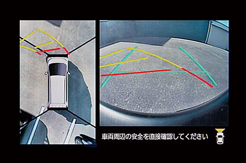 パノラミックビューモニターの表示映像（フロントワイドビュー）