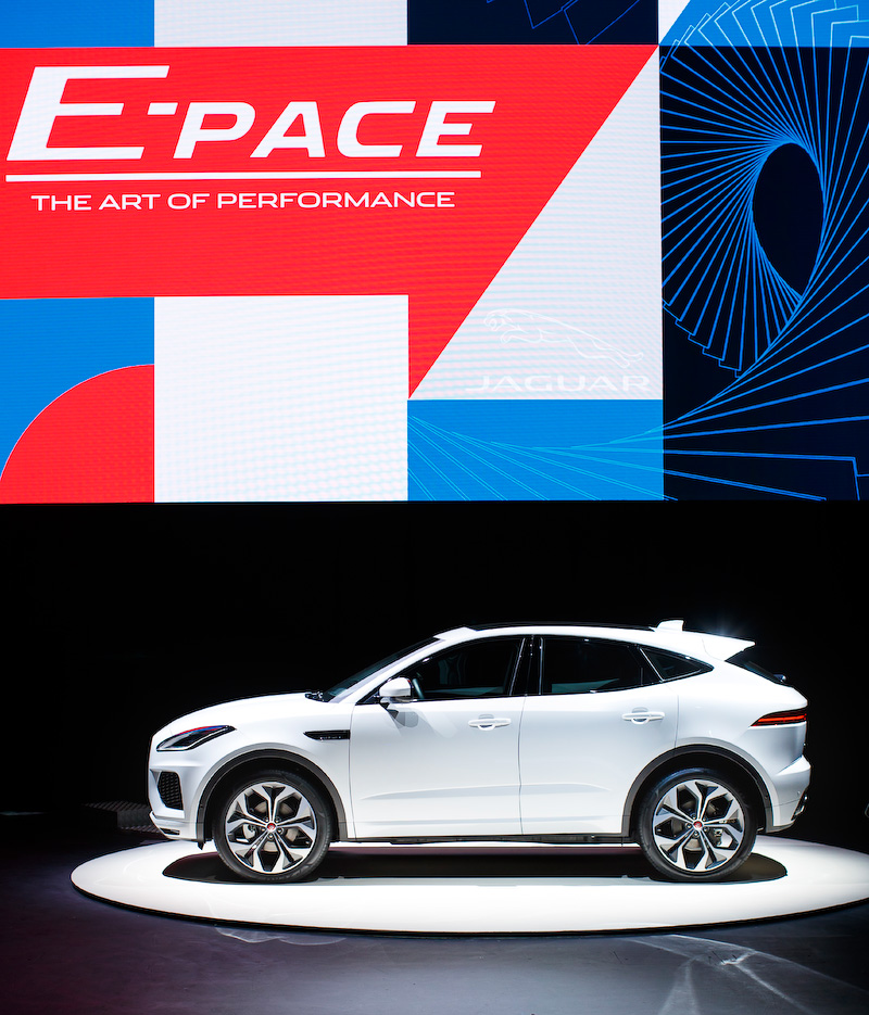 新型SUV「E-PACE」の発表会がロンドン東部のコンベンションセンター「ExCeL London」で開催された