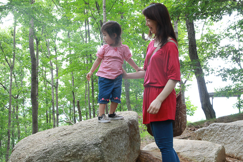 トライアルでも使う大きな石