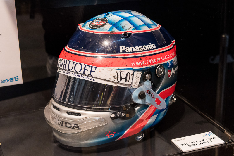 インディ500の優勝時に着用していたヘルメット