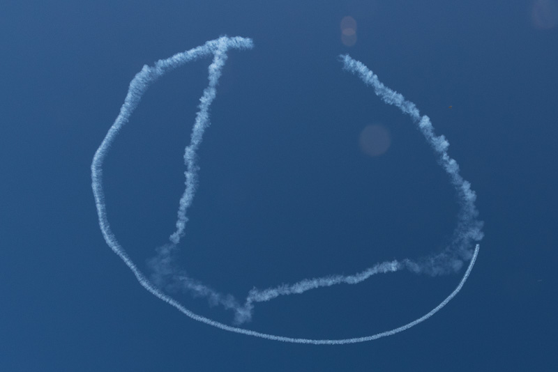 天気がよければ、室屋ホイールやレクサスマークの飛行展示を見ることができるかもしれない（写真は2016年の「札幌航空ページェント」より）