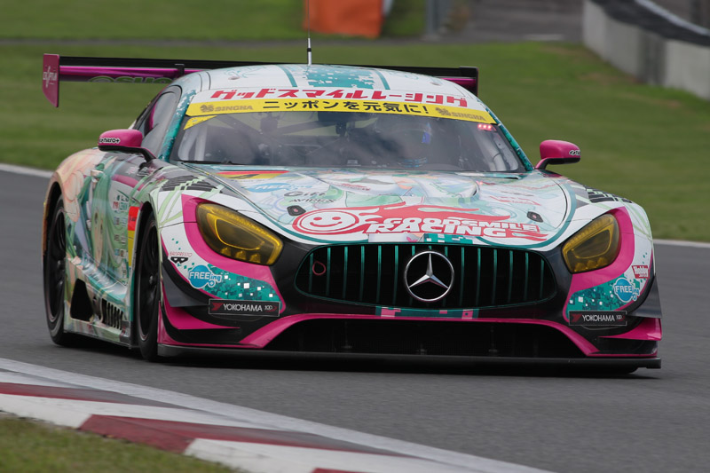 予選3位は4号車 グッドスマイル 初音ミク AMG（谷口信輝/片岡龍也組、YH）