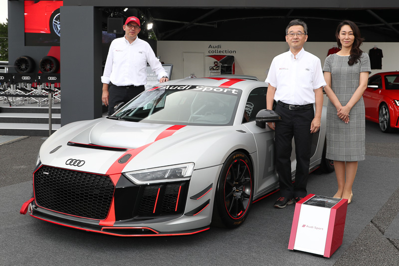 アウディは富士スピードウェイにおいて「Audi R8 LMS GT4」を日本初公開した
