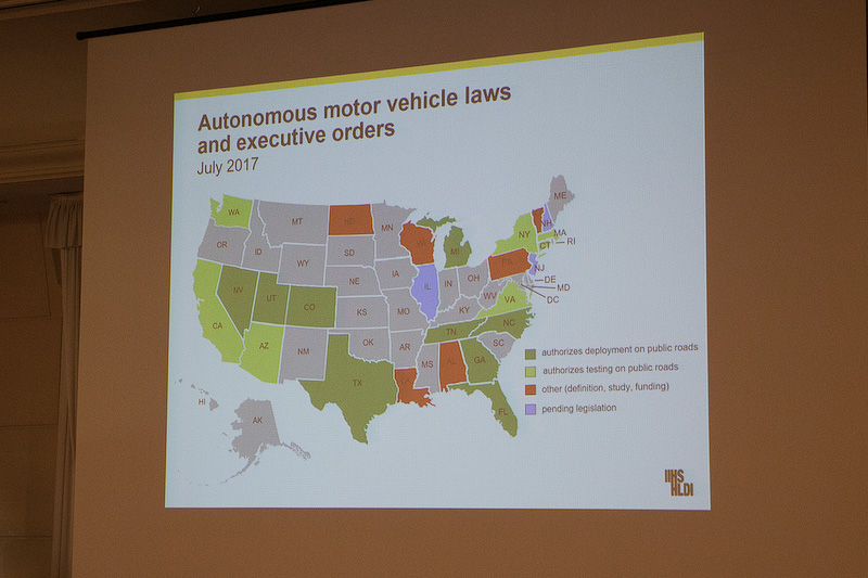州によって自動運転車の試験走行への対応は異なっている。一部の州では試験走行を禁止しているところもある