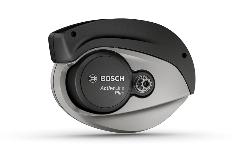 Active Line Plusの「Drive Unit（モーター）」。3軸センサーにより1秒間に1000個の動きを測定し、最適なスピードと電動アシストを行なう