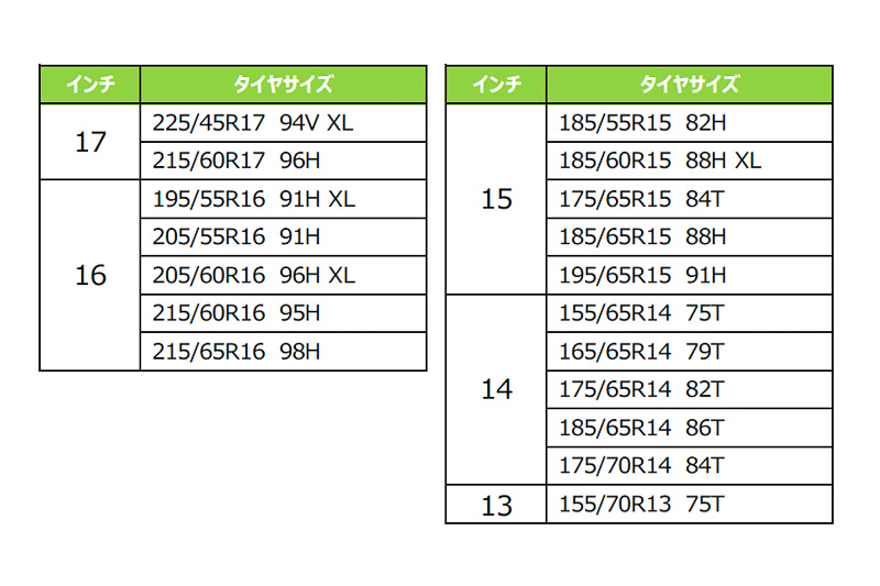 N blue 4seasonのサイズ一覧