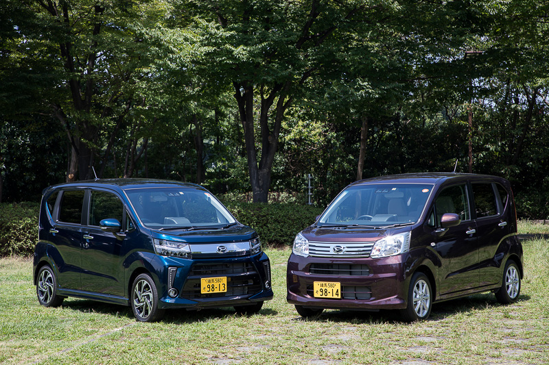 8月1日にマイチェンした「ムーヴ カスタム」（左）と「ムーヴ」（右）