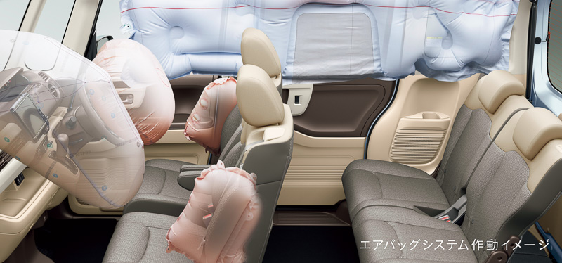 「前席用i-サイドエアバッグシステム＋サイドカーテンエアバッグ」はG・Honda SENSINGとG・L Honda SENSINGにメーカーオプション設定。そのほかのグレードに標準装備となる