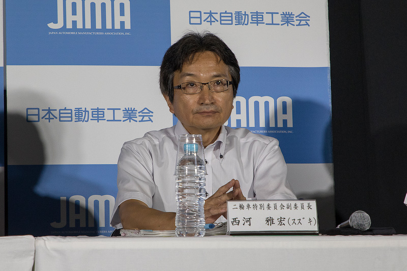 副委員長の西河雅宏氏（スズキ株式会社 二輪事業本部 技術統括部長）