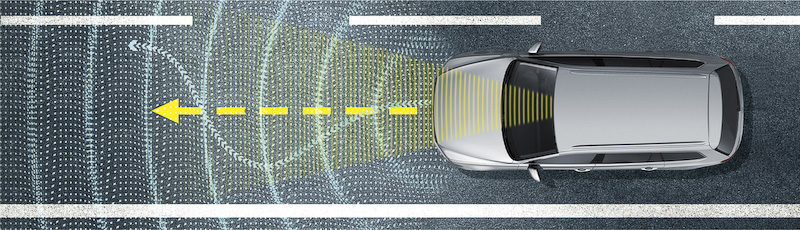 レーンキープアシストシステム「Lane Assist」の作動イメージ