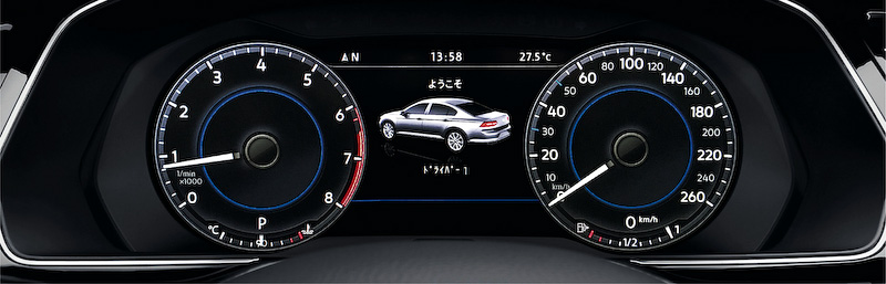 12.3インチの大型ディスプレイを備えるフルデジタルメータークラスター「Active Info Display」