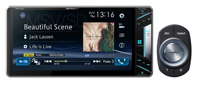 「AVIC-CW901」7V型ワイドVGA 地上デジタル TV/DVD-V/CD/Bluetooth/USB/SD/ チューナー･DSP AV 一体型メモリーナビゲーション