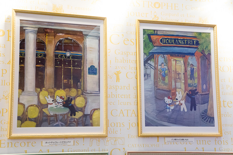 山口氏がフランスの作家の元を訪ねた際に合作した油絵が展示されていた