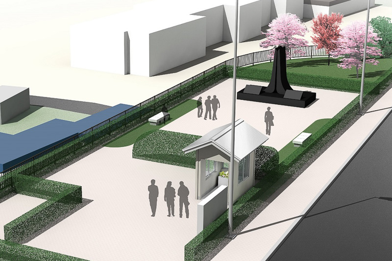 2018年度内を目途に設置を予定している笹子トンネル天井板落下事故の慰霊碑のイメージ