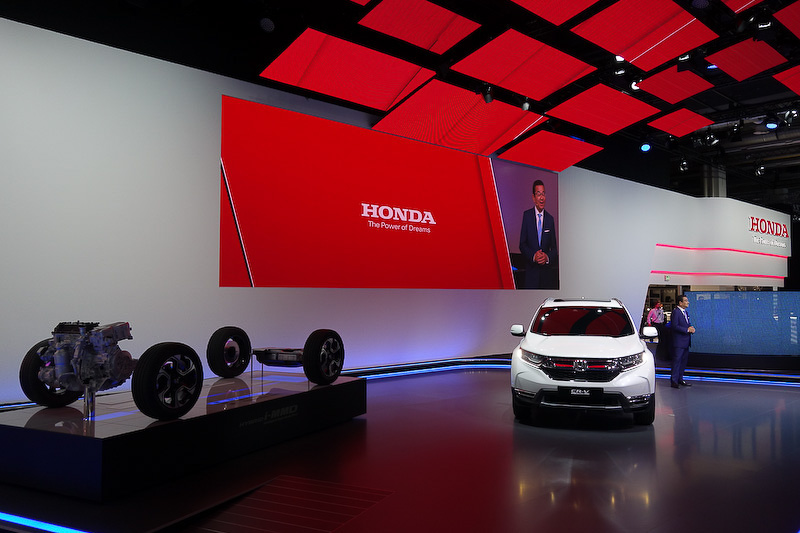 新型「CR-V ハイブリッド」プロトタイプ（欧州仕様）なども展示