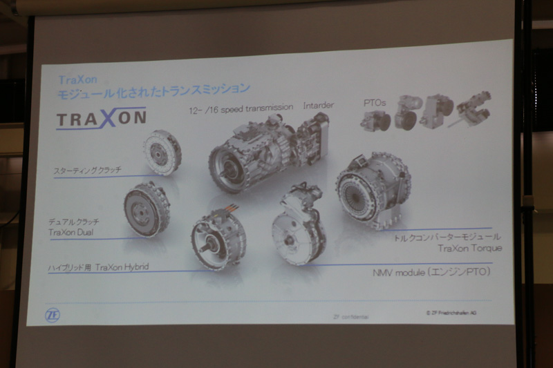 ZFの大型商用車用モジュール式トランスミッション「TraXon」