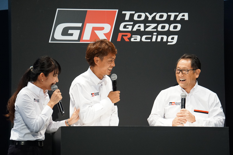 モリゾウってどうよ!?というお題に、出演メンバーがフリップにコメントを書き終えると豊田社長がサプライズで登場した