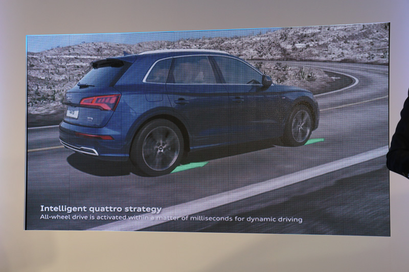 クラッチ制御で4輪の駆動力を最適制御する最新世代のクワトロシステムを搭載