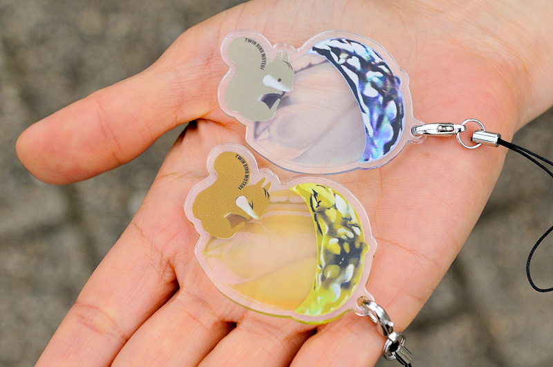 金のどんぐりと銀のどんぐりがそろいました。ただのストラップなのにこんなにうれしいのはなんでだろ♪