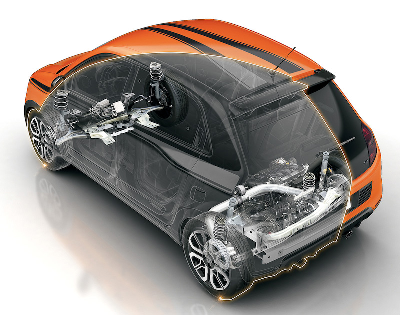 エンジンの性能向上に合わせ、ダンパーの減衰力やアンチロールバーの直径が大きいものに変更