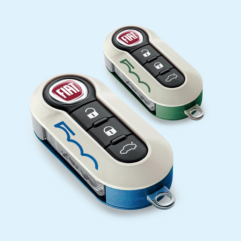 ホワイトのアクセントを用いたバイカラーのキーカバーキット