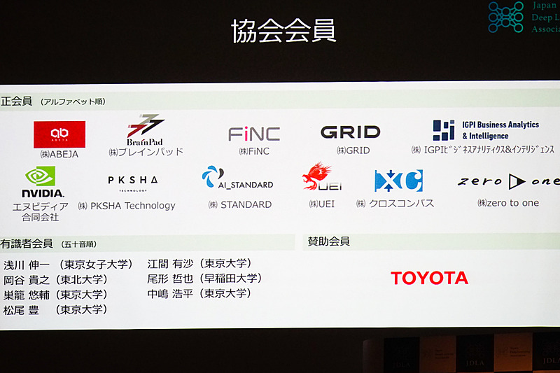 協会会員の一覧