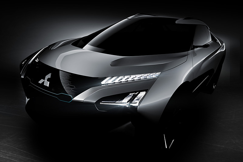 東京モーターショー2017で世界初披露されるコンセプトカー「MITSUBISHI e-EVOLUTION CONCEPT」のフロントマスク
