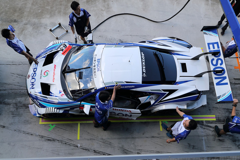 第6戦で今季初優勝の64号車Epson Modulo NSX-GT（ベルトラン・バゲット/松浦孝亮組、DL）。好調の波に乗ってタイでも表彰台を狙う