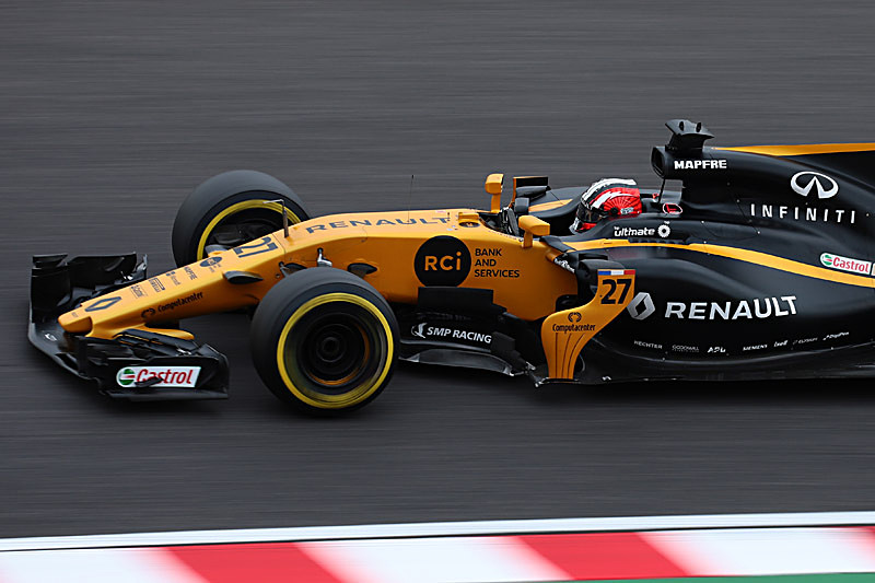 FP1で8位になったニコ・ヒュルケンブルグ選手（27号車 ルノー）