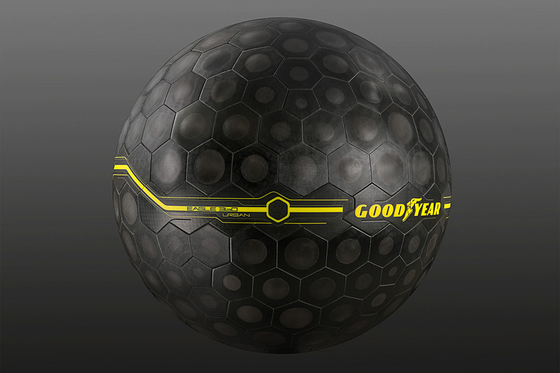 日本初公開となるAI搭載の球形タイヤ「Eagle 360 Urban」
