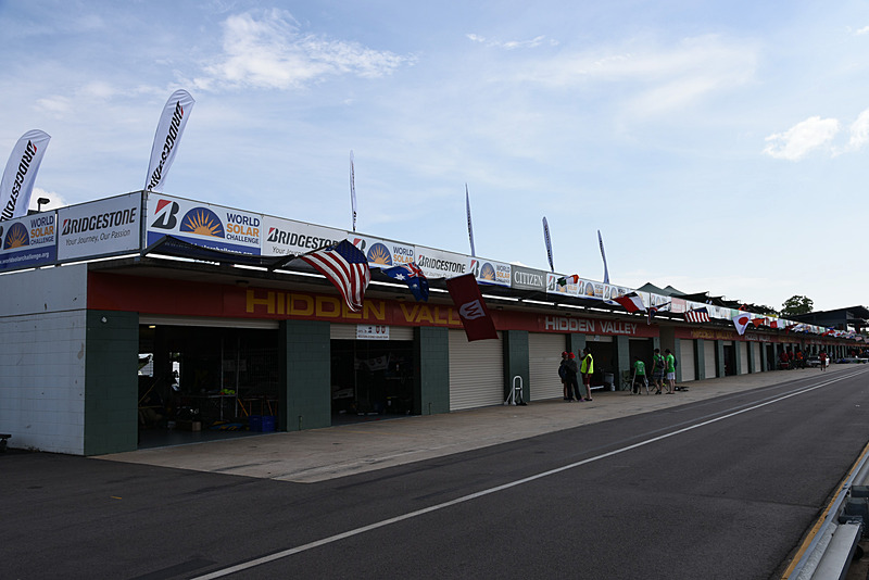 サーキット試走が行なわれていたダーウィン郊外のヒドゥンバレー レースウェイ