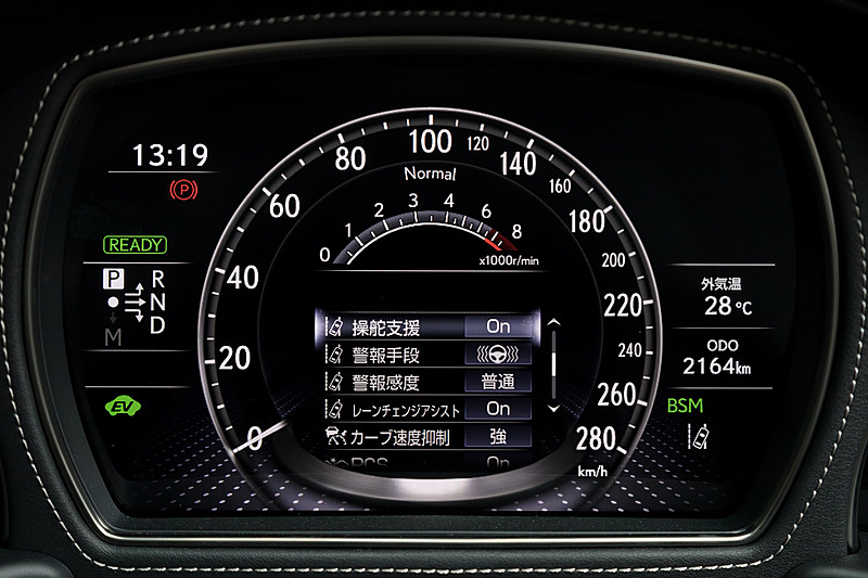 マルチインフォメーションディスプレイには各種情報の表示が可能