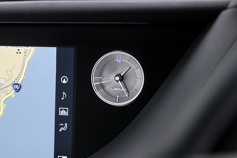 ディスプレイ横にはアナログ時計を装備