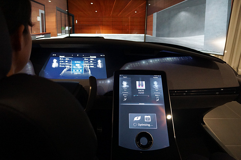 カメラによりドライバーと助手席の乗客を判別する