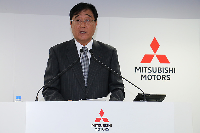 新しい中期経営計画「DRIVE FOR GROWTH」の発表会で登壇した三菱自動車工業株式会社 取締役社長 CEO 益子修氏