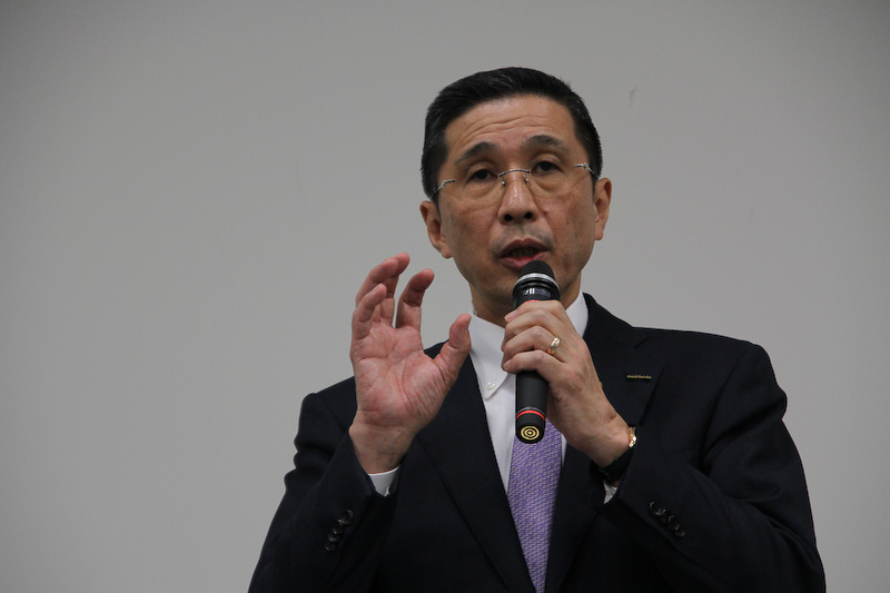 会見を行なった日産自動車株式会社 代表取締役社長兼最高経営責任者の西川廣人氏