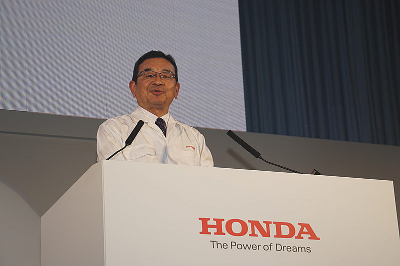 記念式典に出席した本田技研工業株式会社 代表取締役社長 八郷隆弘氏